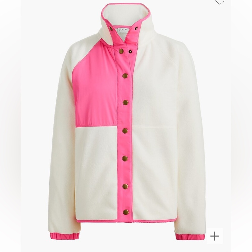 J. Crew Sherpa Jacket with Snaps, M